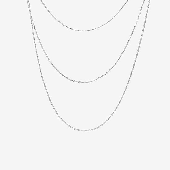 Silver Reflections Womens Pure Silver Over Brass 20 Inch Snake Chain Necklace