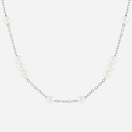 Silver Reflections Cultured Freshwater Pearl Pure Silver Over