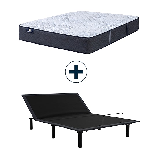 Serta Perfect Sleeper Blue Lagoon Nights 12" Firm Tight Top - Mattress + Adjustable Base