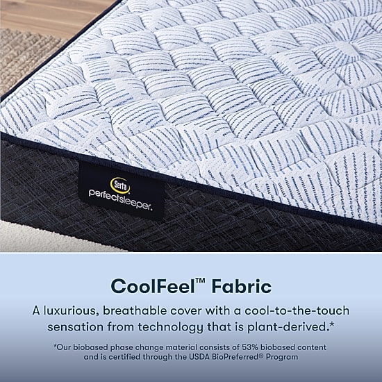 Serta Perfect Sleeper Blue Lagoon Nights 12" Firm Tight Top - Mattress + Adjustable Base