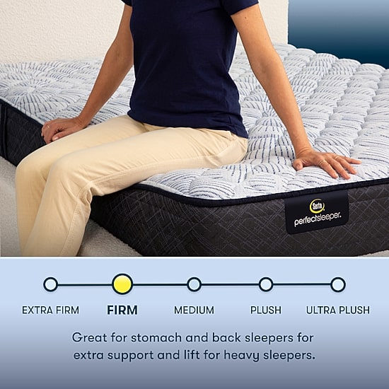Serta Perfect Sleeper Blue Lagoon Nights 12" Firm Tight Top - Mattress + Adjustable Base