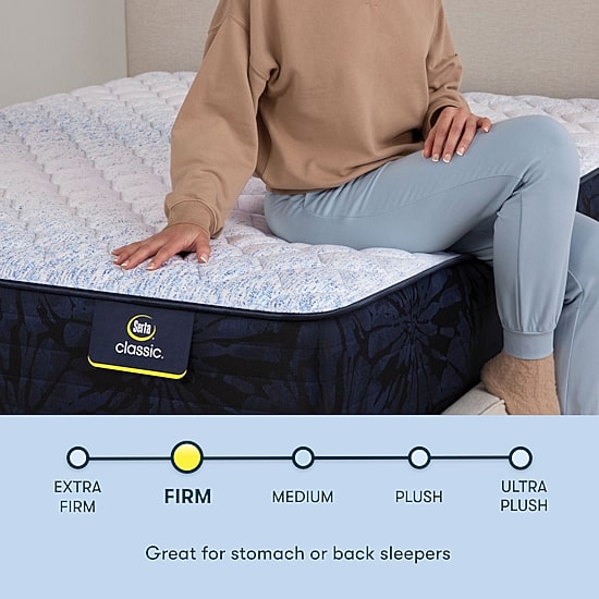 Serta Classic Andria 12.5" Firm Tight Top - Mattress + Adustable Base