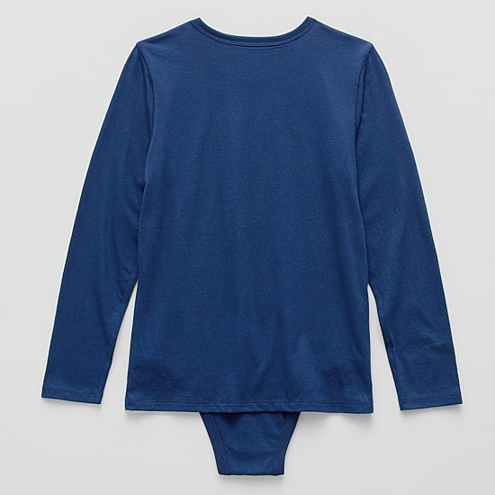 Thereabouts Little & Big Kid Boys Bodysuit Closure Easy-on + Easy-off Adaptive Crew Neck Long Sleeve Bodysuit
