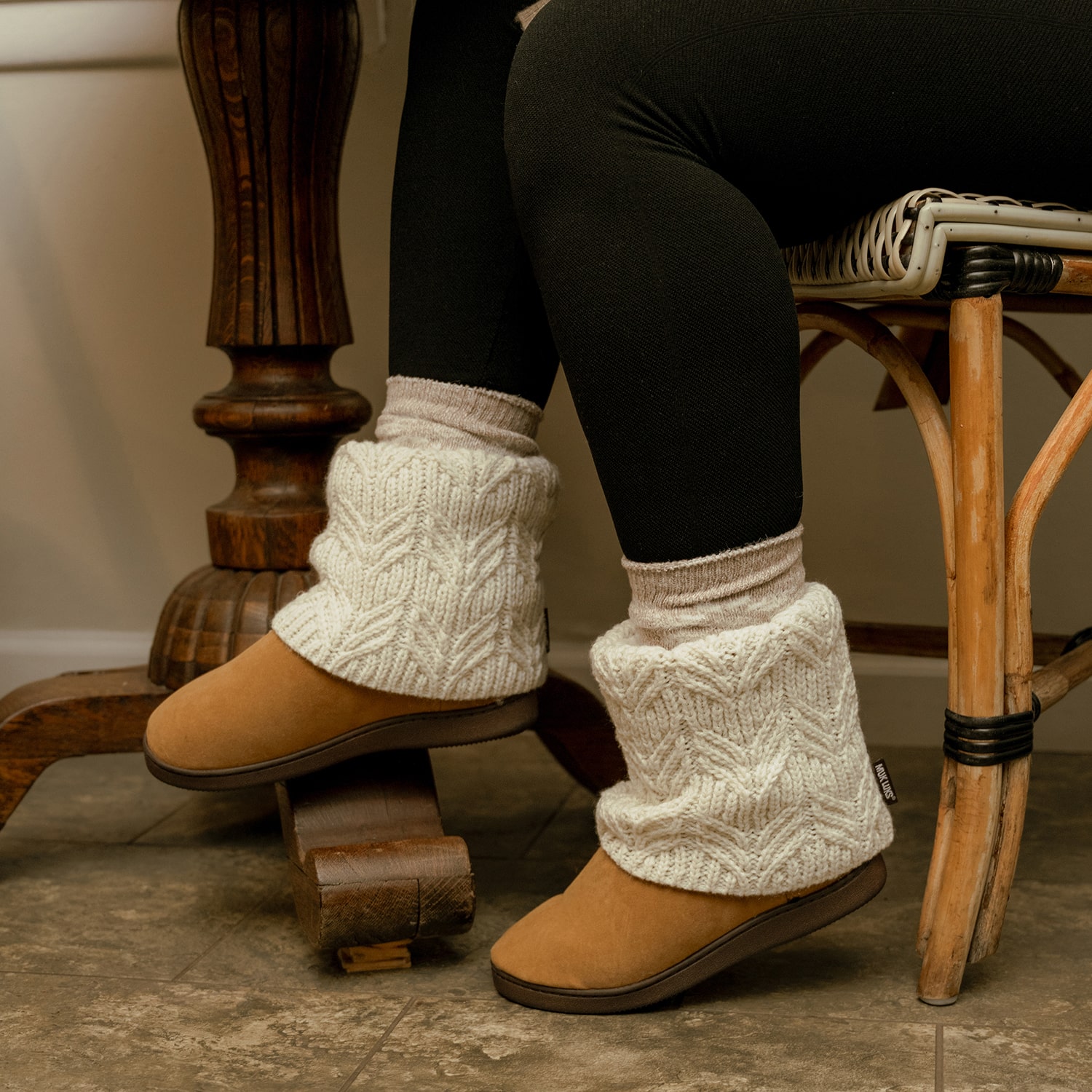 Muk Luks Womens Bootie Slippers
