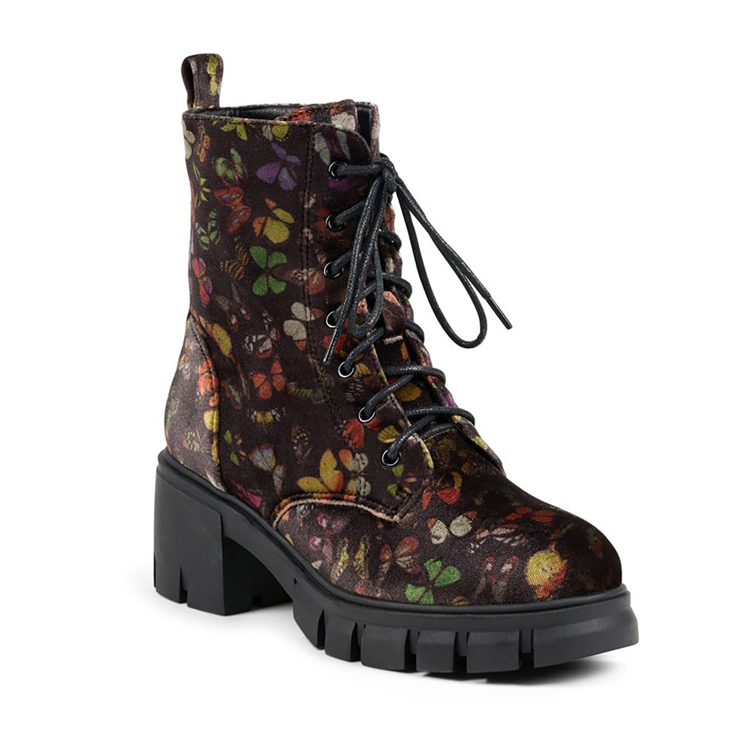 Dirty Laundry Womens Newz Chunky Heel Cushioned Combat Boots