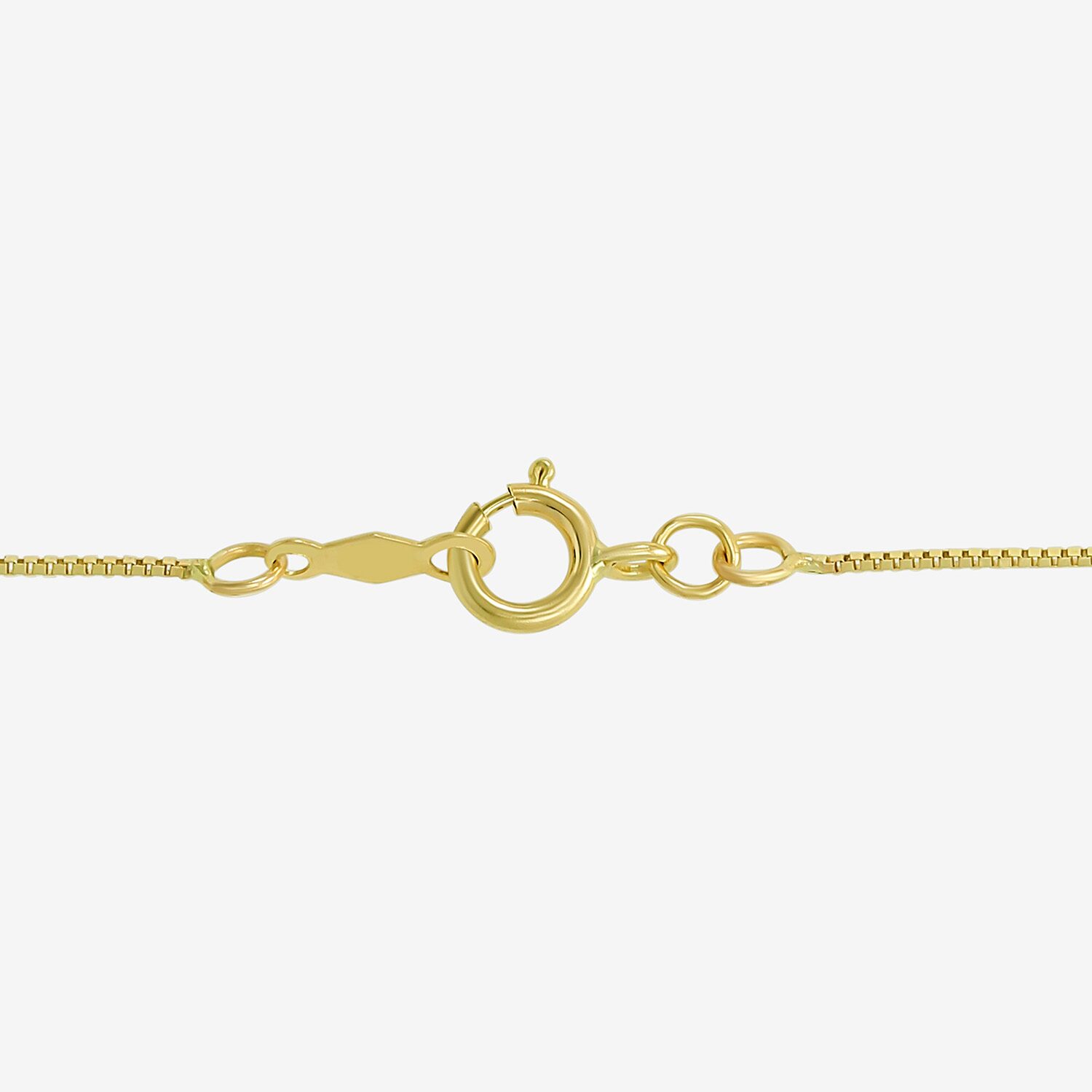 Womens 10K Gold 22 Inch Box Chain Necklace