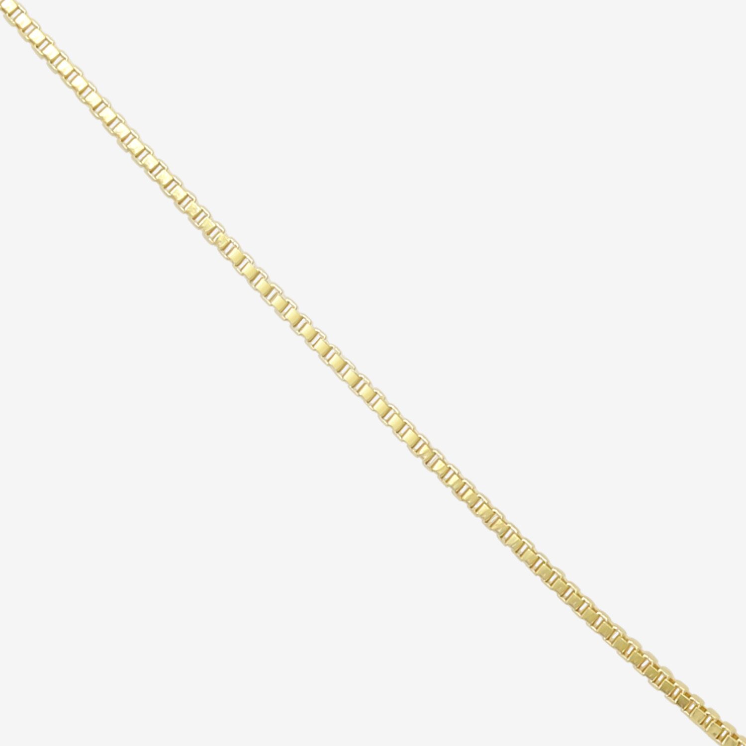 Womens 10K Gold 22 Inch Box Chain Necklace
