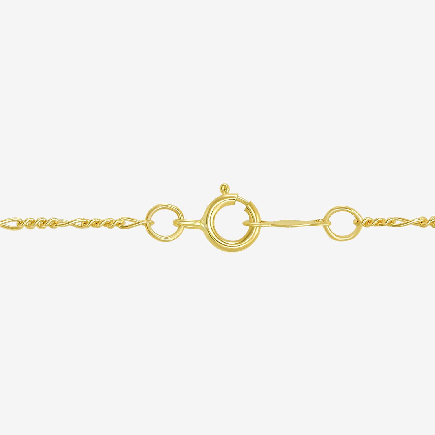 Womens 10K Gold 18 Inch Figaro Chain Necklace