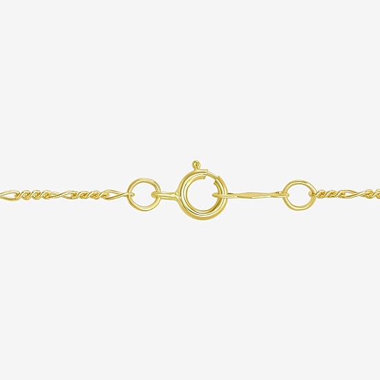 Womens 10K Gold 18 Inch Figaro Chain Necklace