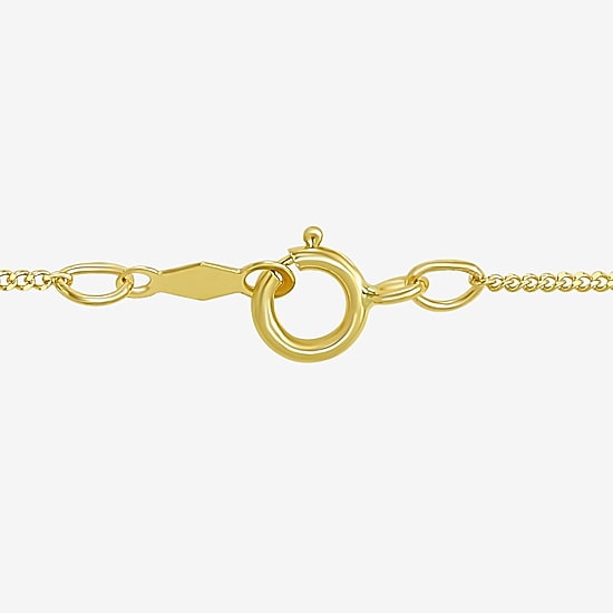 Womens 10K Gold 18 Inch Curb Chain Necklace