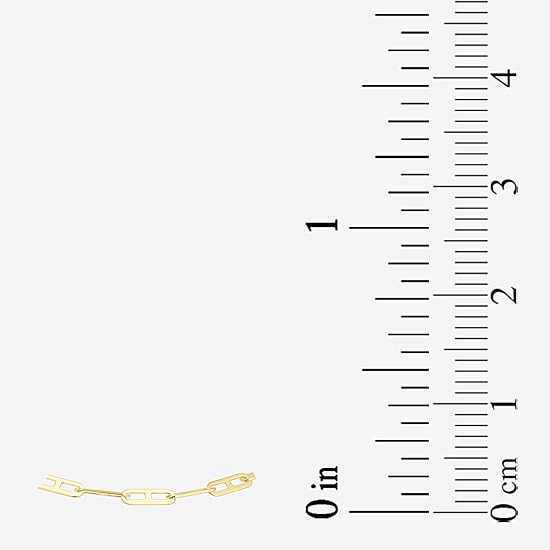 Womens 10K Gold 7.5 Inch Chain Bracelet