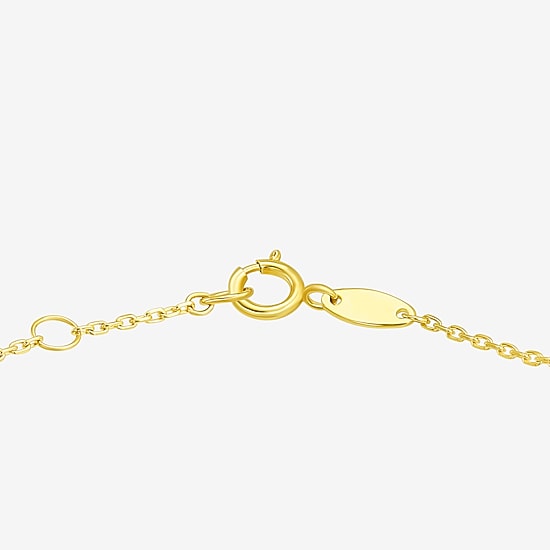 Womens 10K Gold Semisolid Chain Bracelet