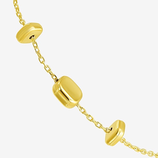 Womens 10K Gold Semisolid Chain Bracelet