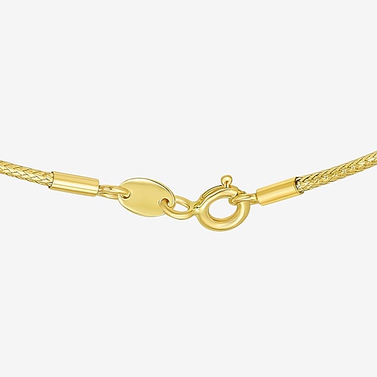Made in Italy Womens 10K Gold 7.5 Inch Mesh Chain Bracelet