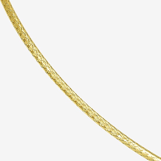 Made in Italy Womens 10K Gold 7.5 Inch Mesh Chain Bracelet