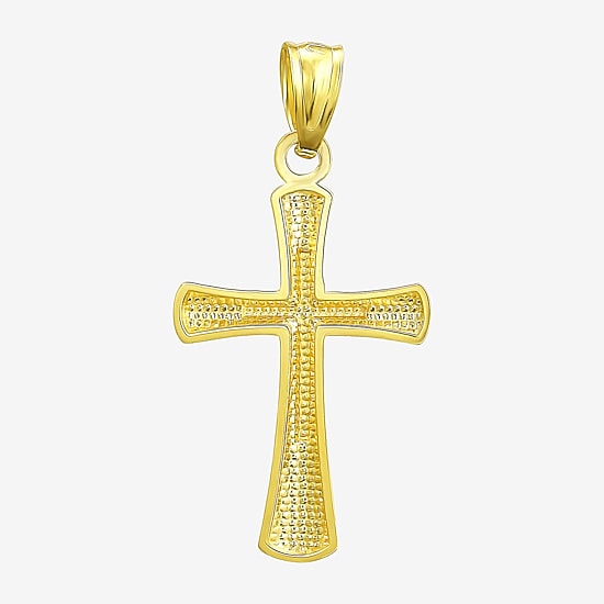 Religious Jewelry Cross! Unisex Adult 10K Gold Cross Pendant