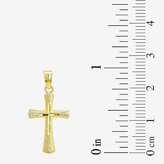 Religious Jewelry Cross! Unisex Adult 10K Gold Cross Pendant