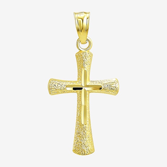 Religious Jewelry Cross! Unisex Adult 10K Gold Cross Pendant