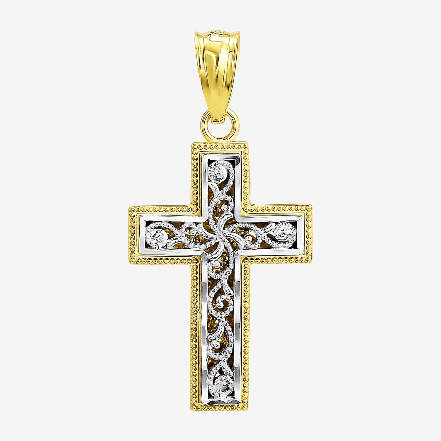 Religious Jewelry Cross! Womens 10K Gold Cross Pendant