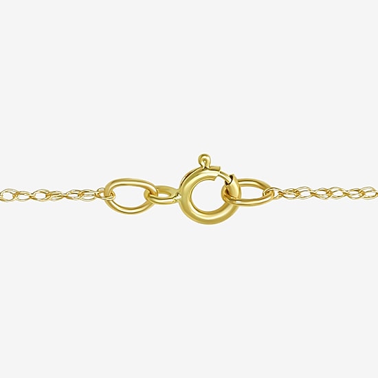 Womens 10K Gold Pear 18 Inch Pendant Necklace