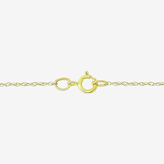 Womens 10K Gold Heart 18 Inch Pendant Necklace
