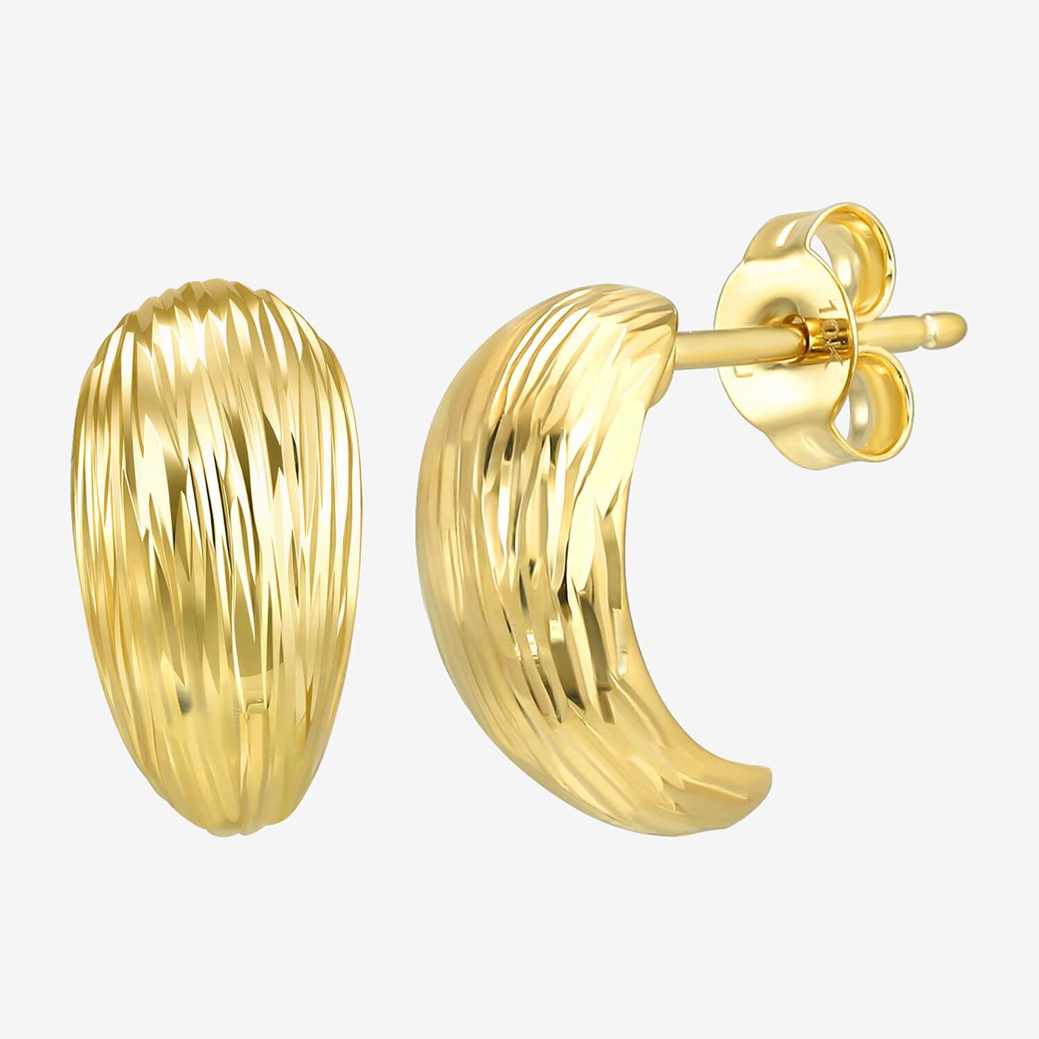 Made in Italy 10K Gold 12mm Stud Earrings