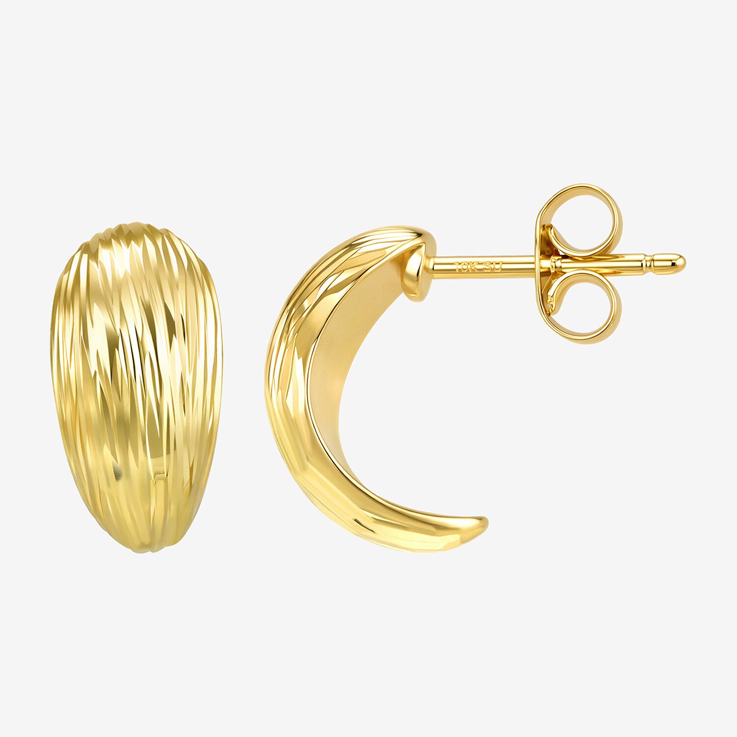 Made in Italy 10K Gold 12mm Stud Earrings
