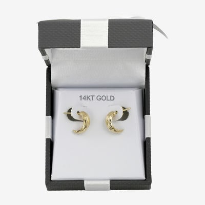 Made in Italy 10K Gold 12mm Stud Earrings