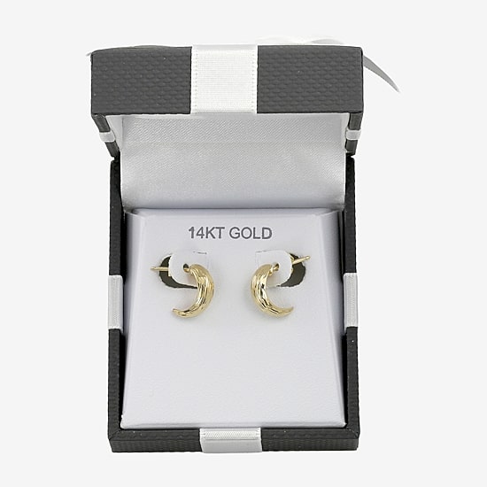 Made in Italy 10K Gold 12mm Stud Earrings