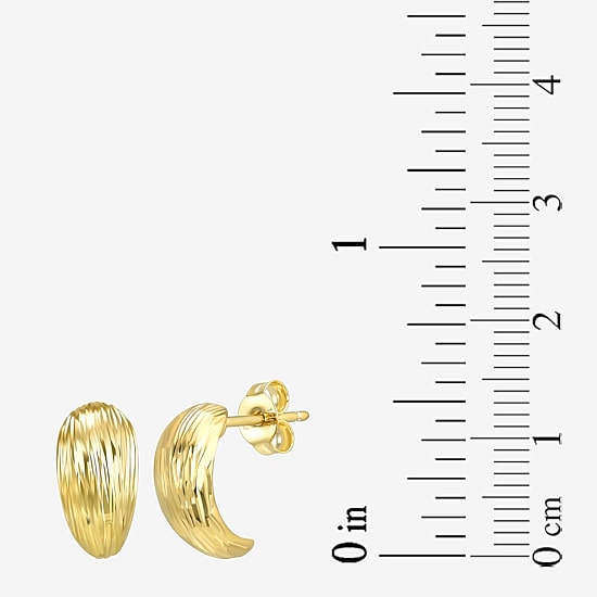 Made in Italy 10K Gold 12mm Stud Earrings