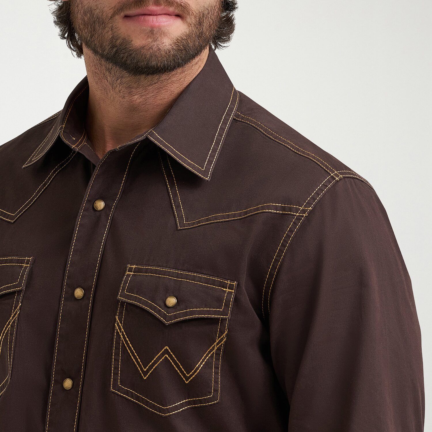 Wrangler Retro Woven Mens Long Sleeve Regular Fit Button-Down Shirt