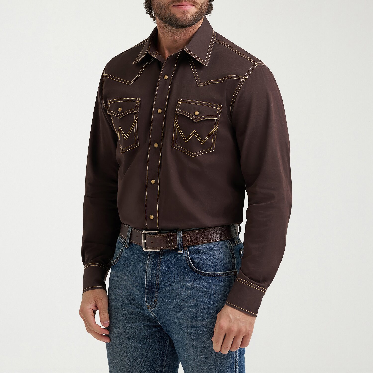 Wrangler Retro Woven Mens Long Sleeve Regular Fit Button-Down Shirt