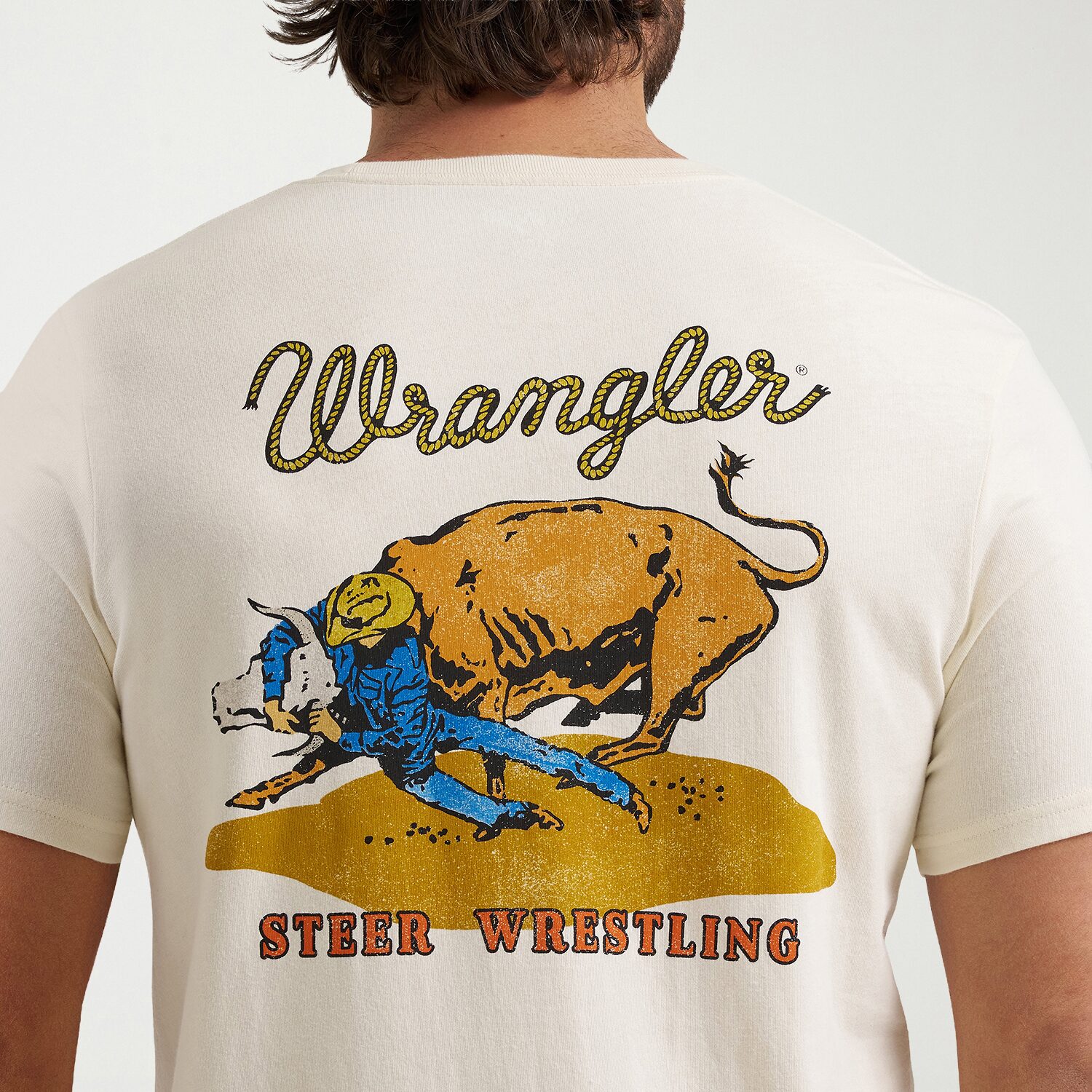 Wrangler Western Mens Crew Neck Short Sleeve Regular Fit Graphic T-Shirt