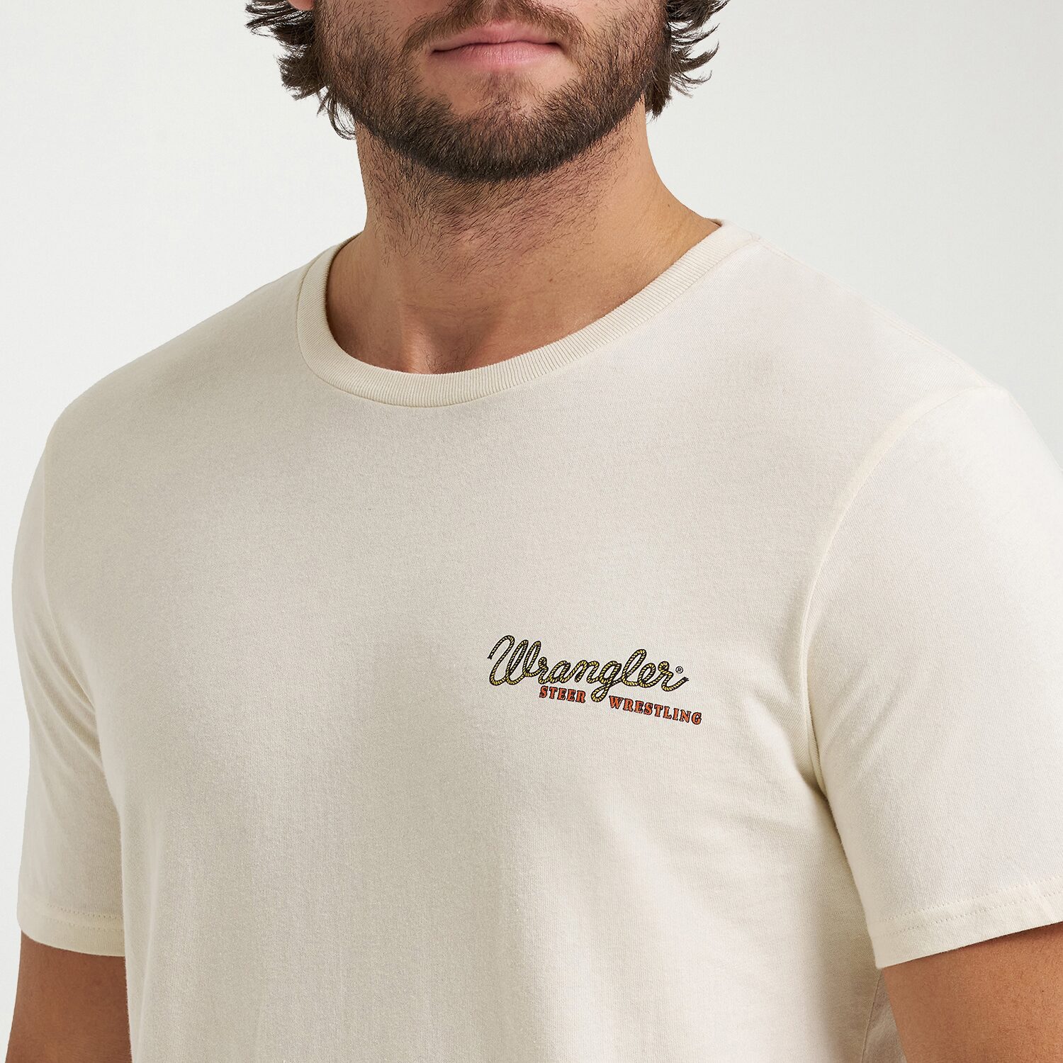 Wrangler Western Mens Crew Neck Short Sleeve Regular Fit Graphic T-Shirt