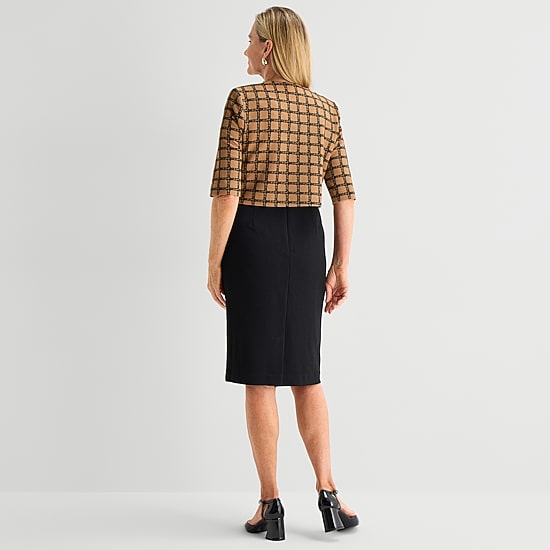 Maya Brooke Womens Jacket Dress