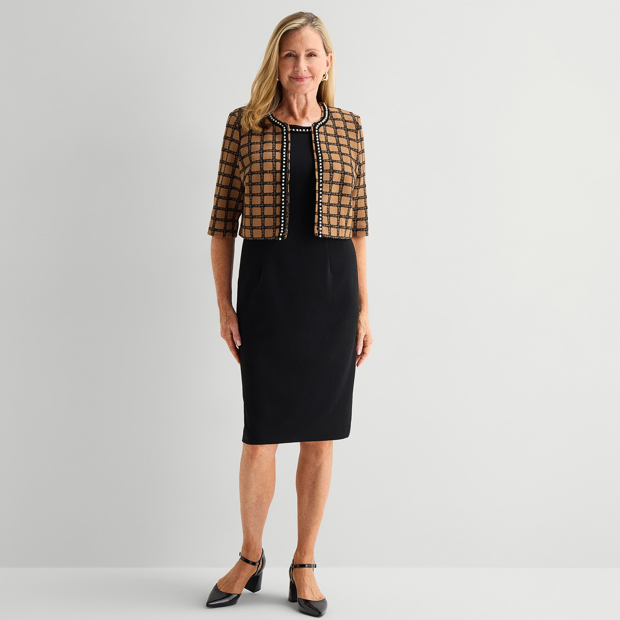 Maya Brooke Womens Jacket Dress