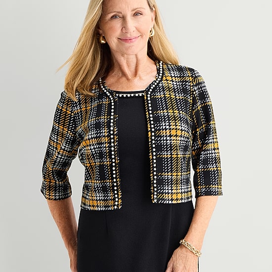 Maya Brooke Womens Jacket Dress