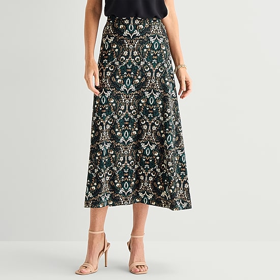 Black Label by Evan-Picone Womens Maxi Skirt
