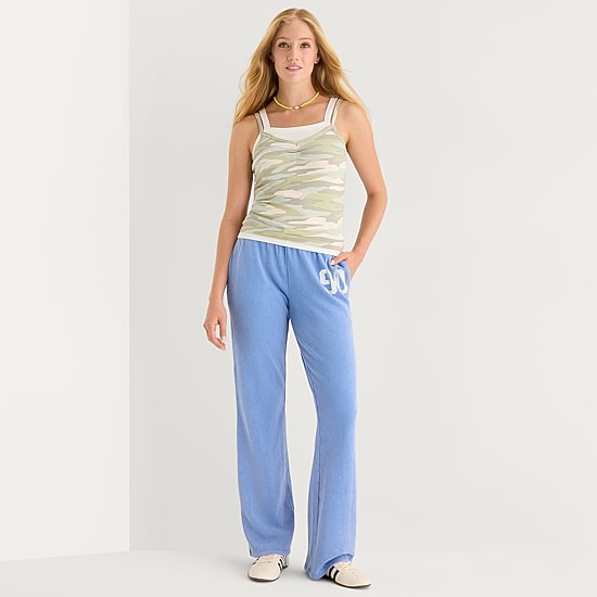 Arizona Womens Juniors Square Neck 2 Piece Sleeveless Camisole
