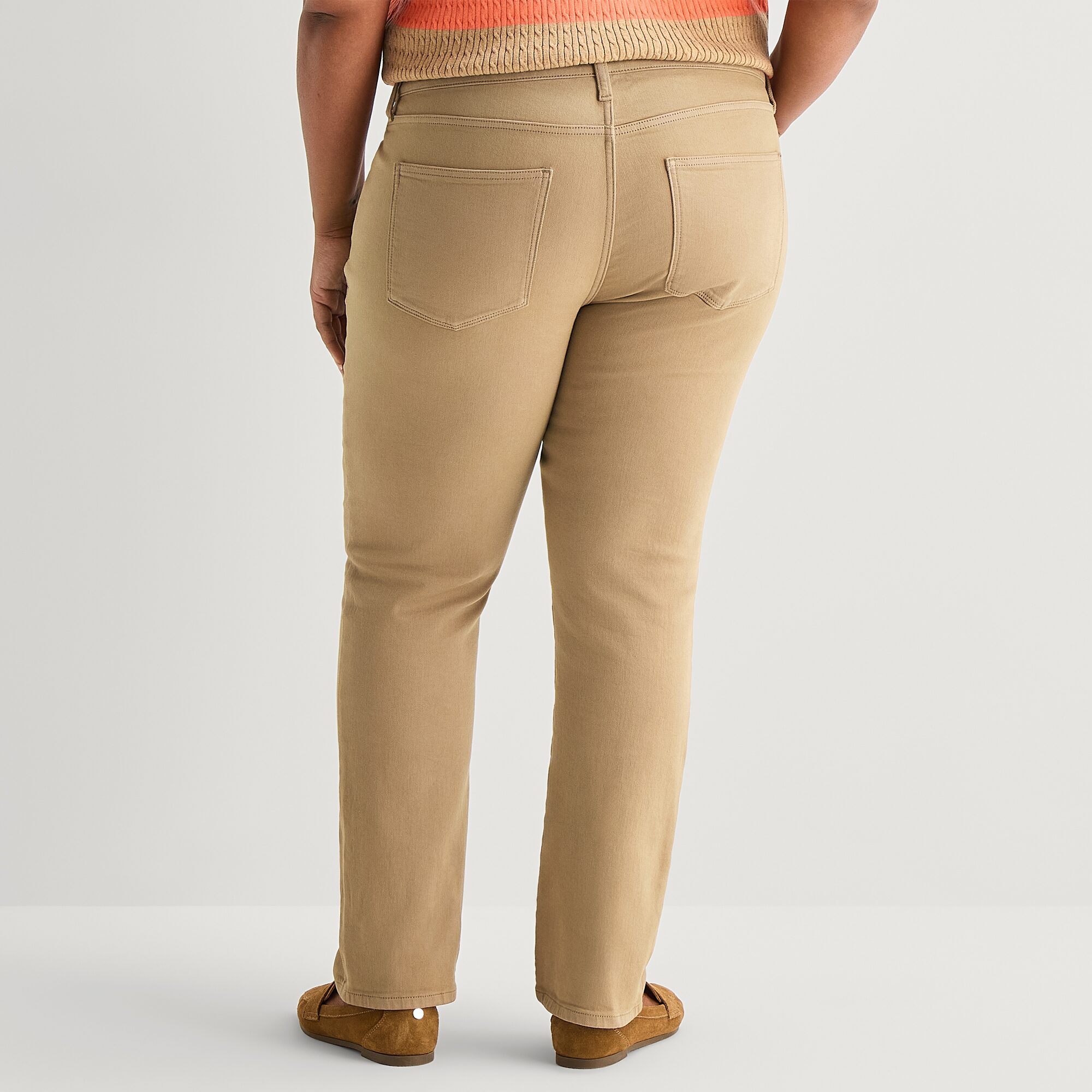 St. John's Bay Womens Mid Rise Straight Leg Jean