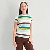 Worthington Womens Crew Neck Short Sleeve T-Shirt
