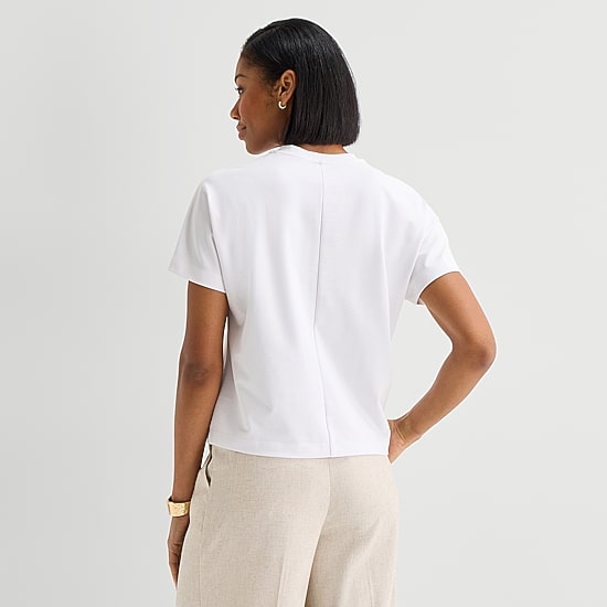 Worthington Womens Crew Neck Short Sleeve T-Shirt