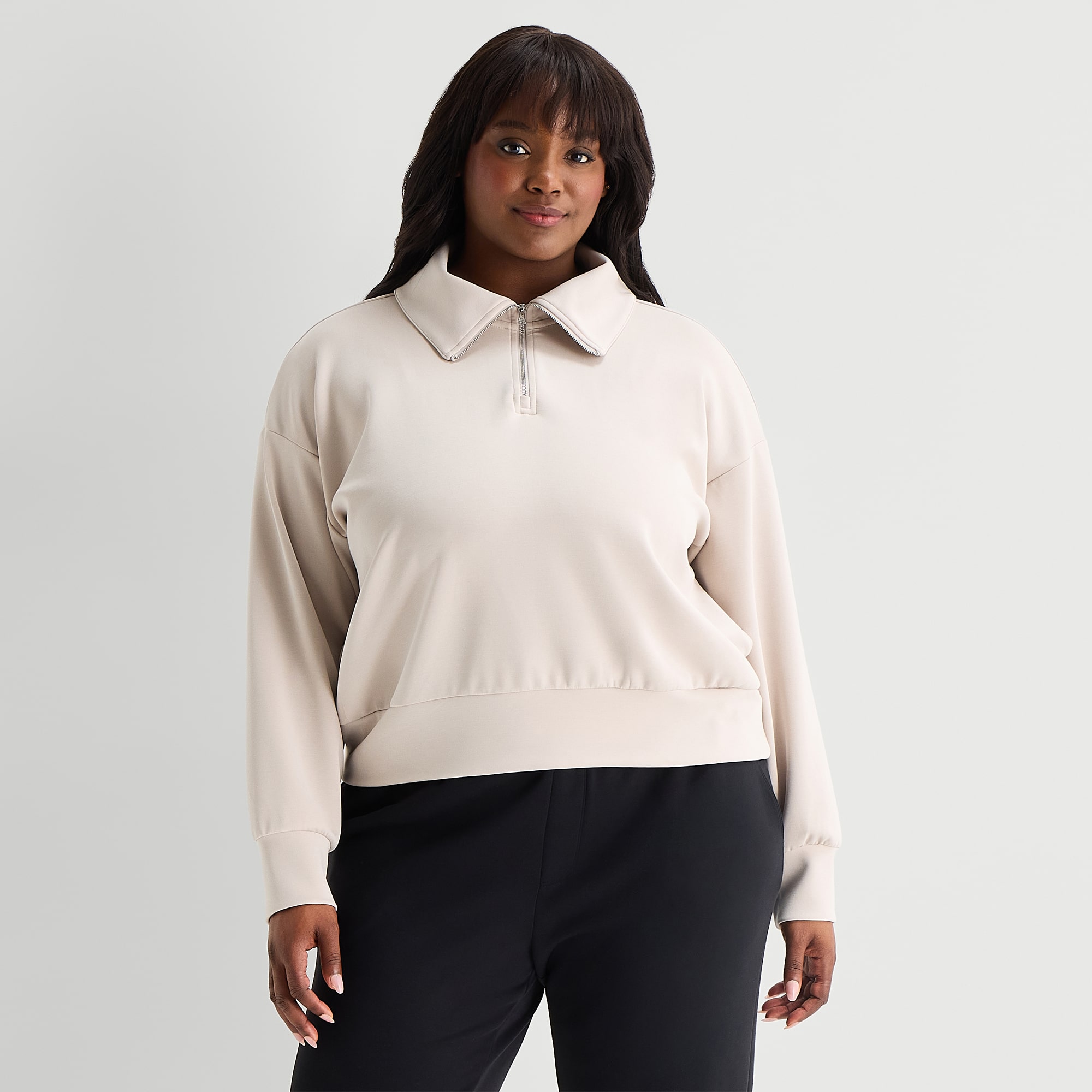 Stylus Womens Plus Long Sleeve T-Shirt
