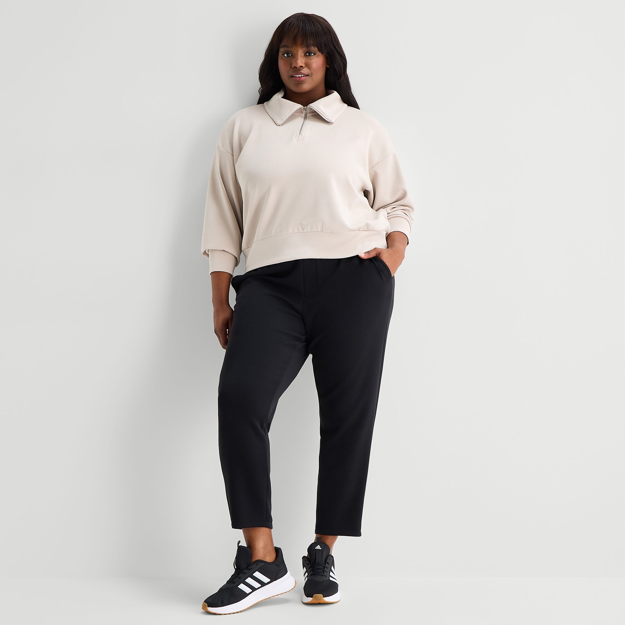 Stylus Womens Plus Long Sleeve T-Shirt