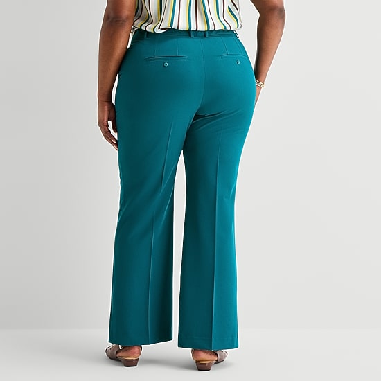 Worthington Plus Womens Modern Perfect Trouser