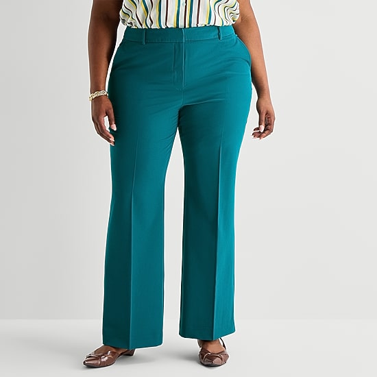 Worthington Plus Womens Modern Perfect Trouser