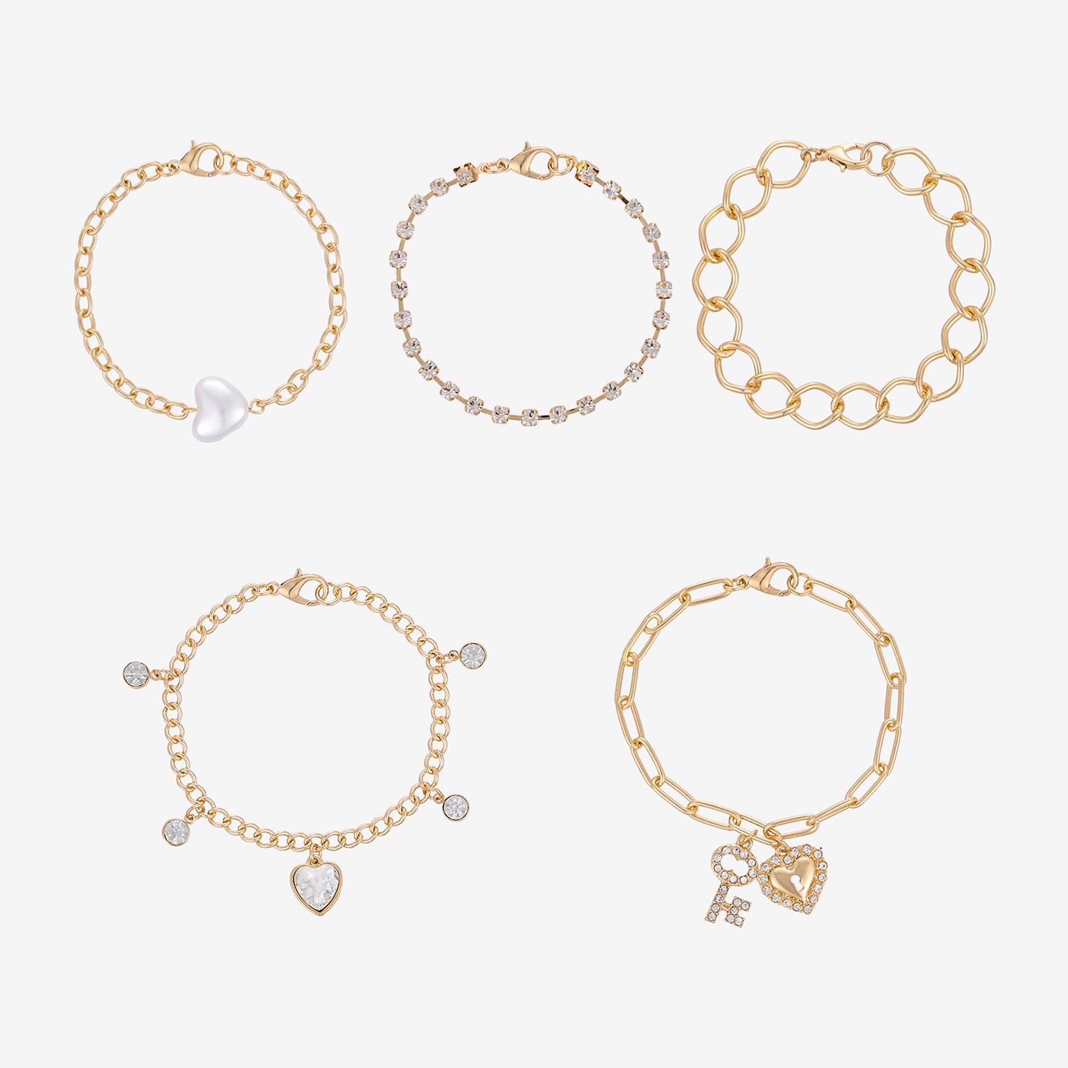 Forever 21 Womens 5-pc. Bracelet Set