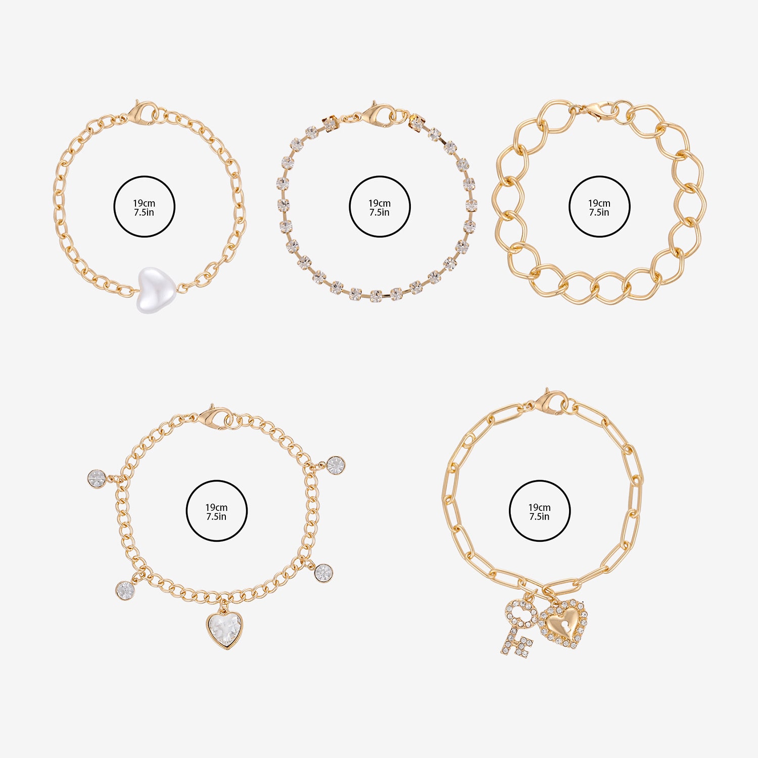 Forever 21 Womens 5-pc. Bracelet Set