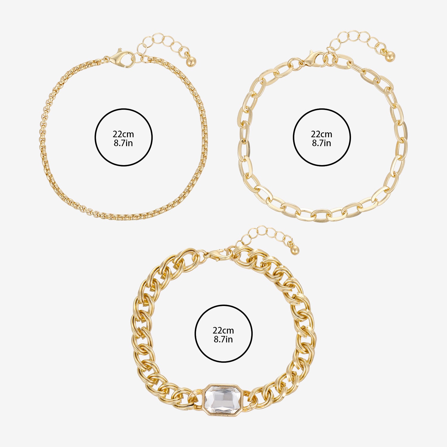Forever 21 Womens 3-pc. Bracelet Set