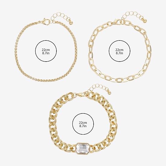 Forever 21 Womens 3-pc. Bracelet Set